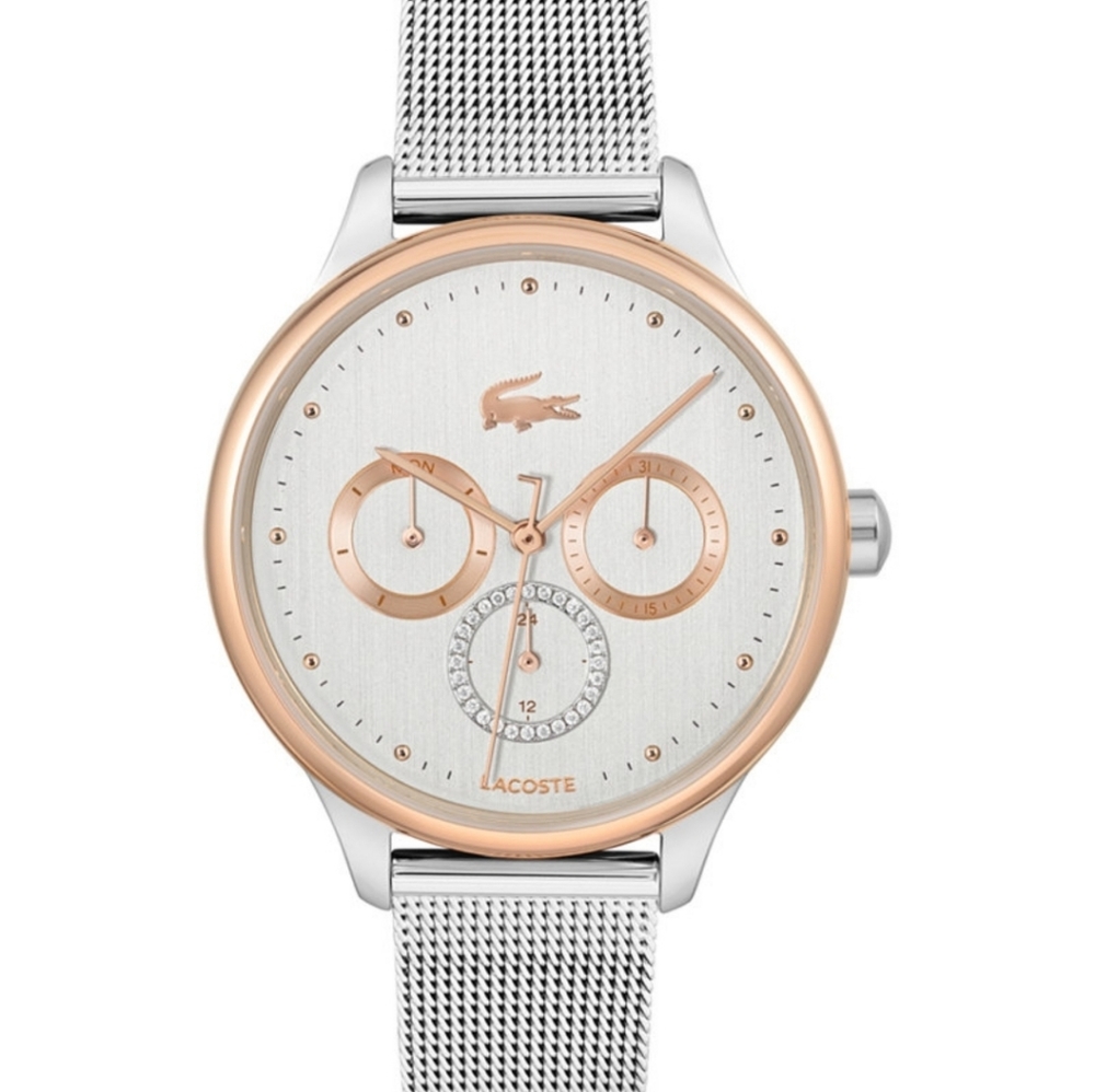 NEW LACOSTE Birdie Two-Tone Watch.